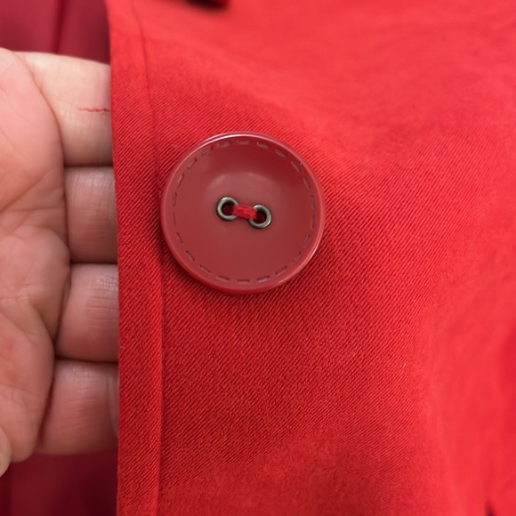 JM Collection Red Button Down Jacket Size 16. - Picture 12 of 13